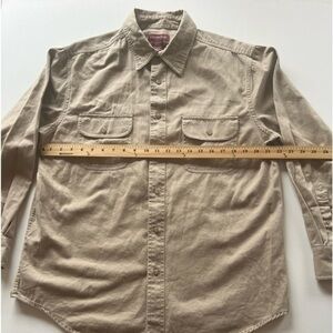 COVINGTON SHIRT JACKET BEIGE KHAKI COLOR BUTTON FRONT MEN'S LARGE!! (C)
